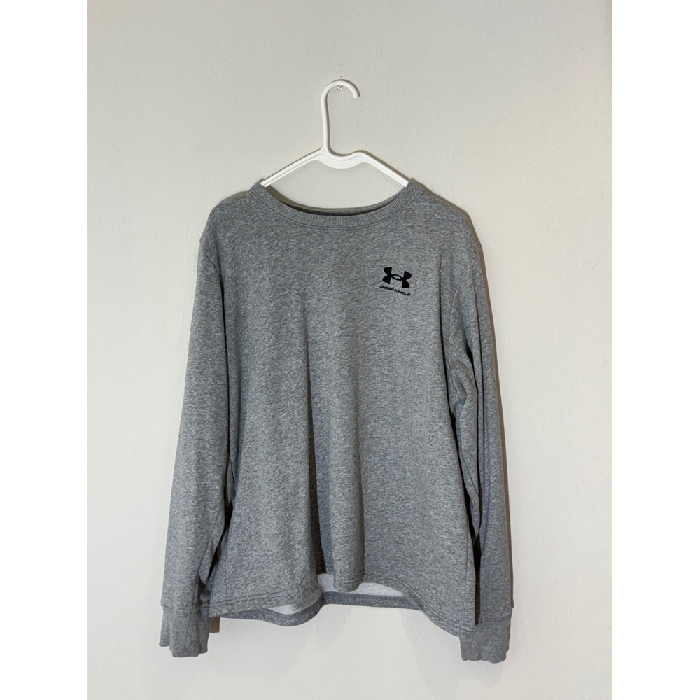 Under Armour Loose Fit Crewneck Sweatshirt Gray Men's Size LG